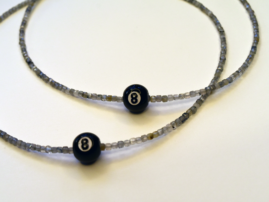 8 Ball Pool Beaded Necklace