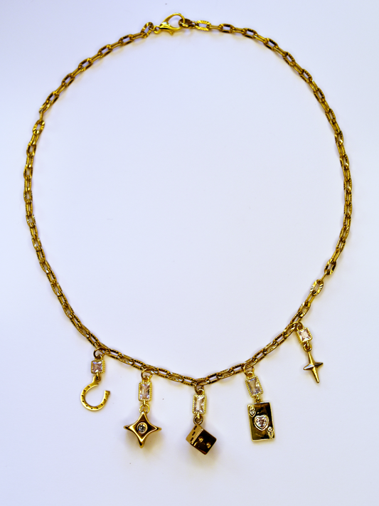 Lucky Gold Charm Necklace