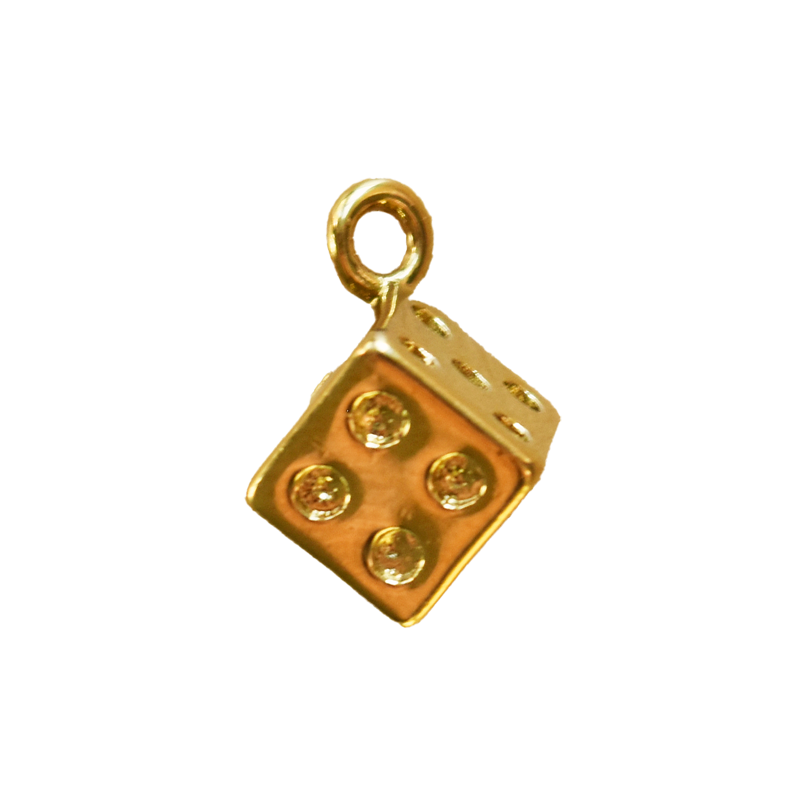 Gold Dice Charm