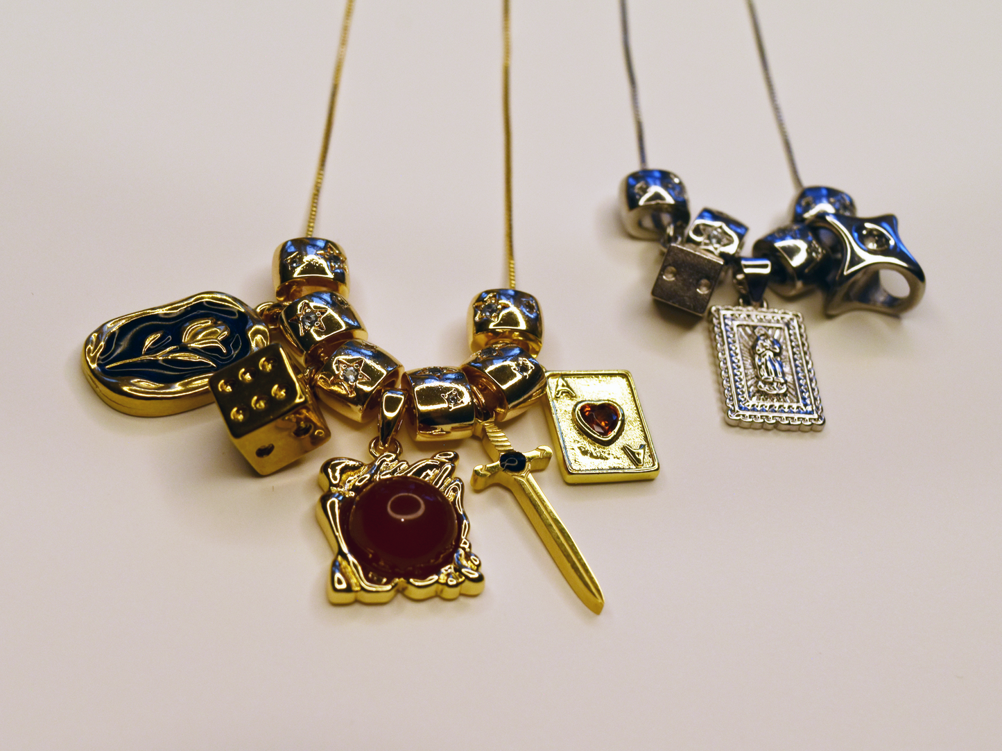 Gold Slide Charm Necklace