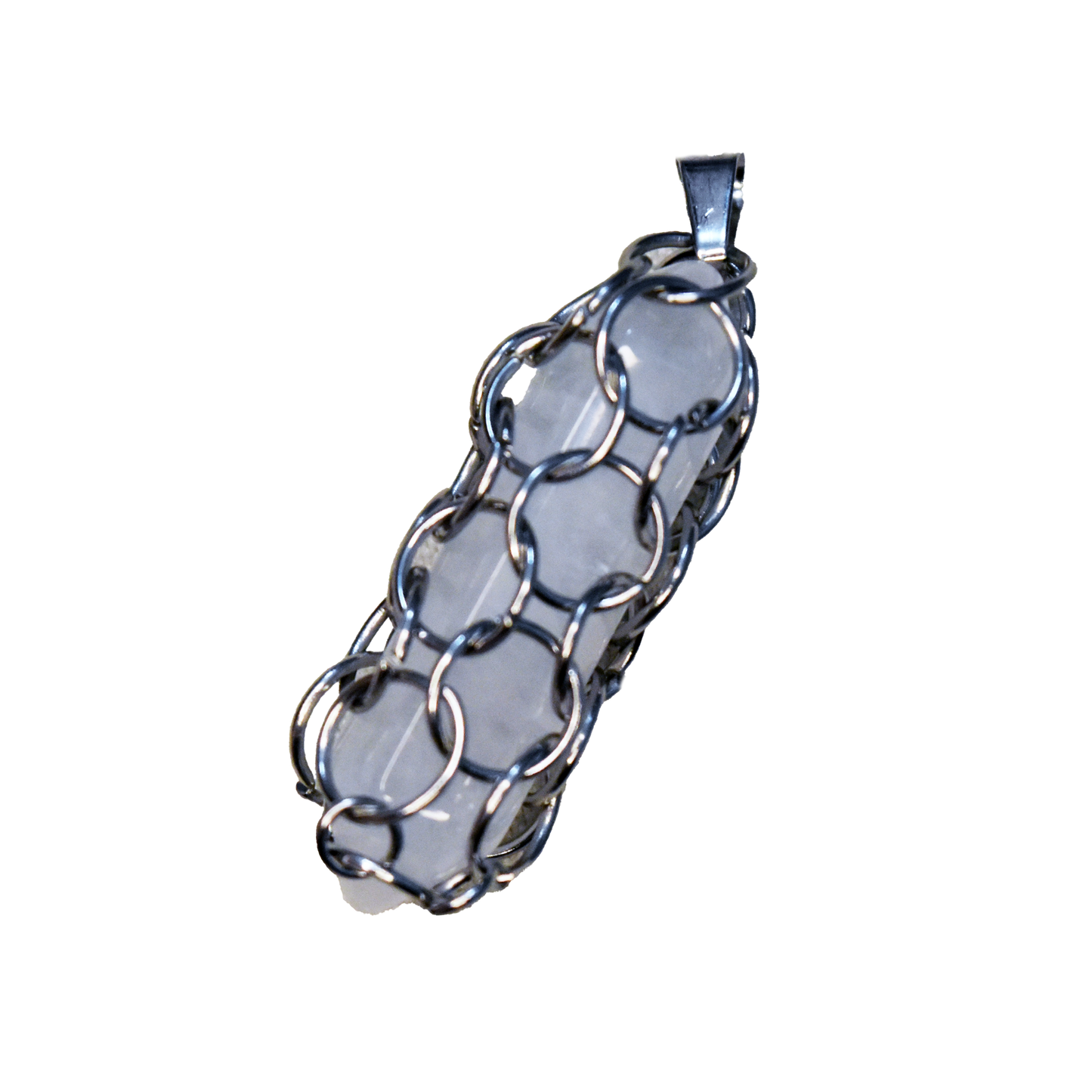 Quartz Crystal Chainmail Charm