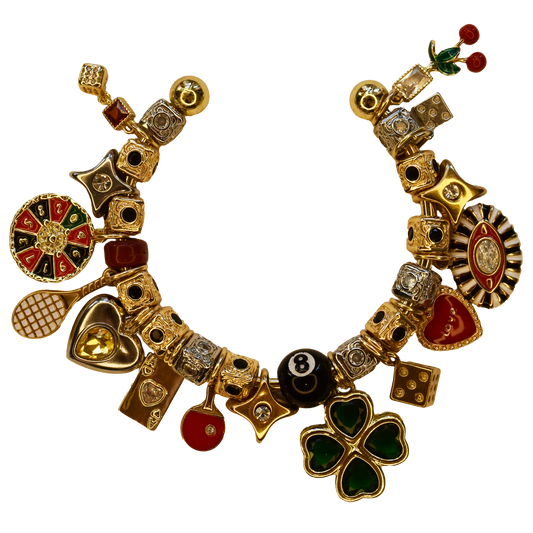 ALL IN Mixed Metal Slide Charm Bracelet