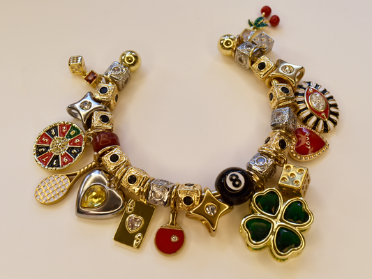 ALL IN Mixed Metal Slide Charm Bracelet