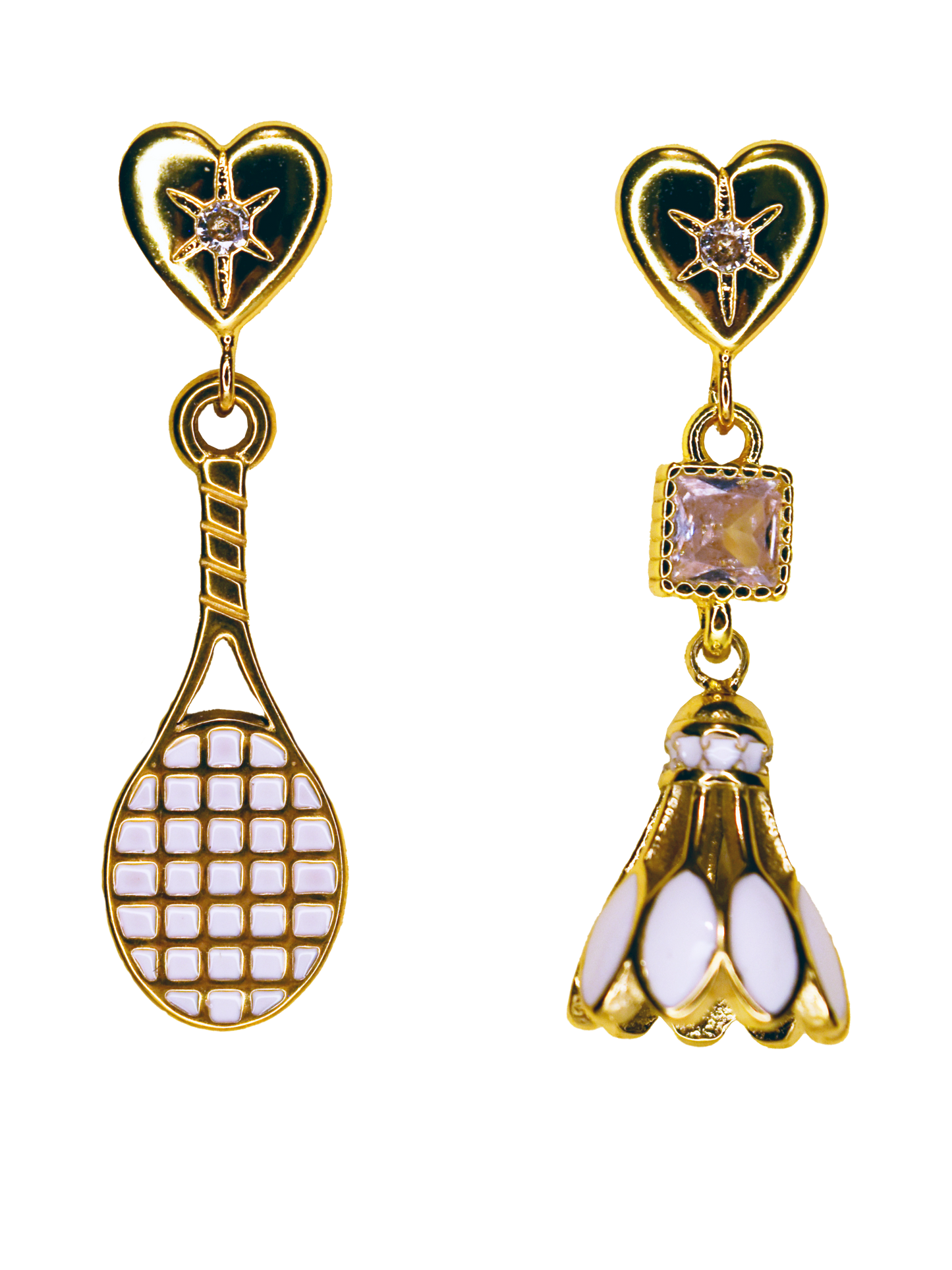 Badminton Gold Earrings