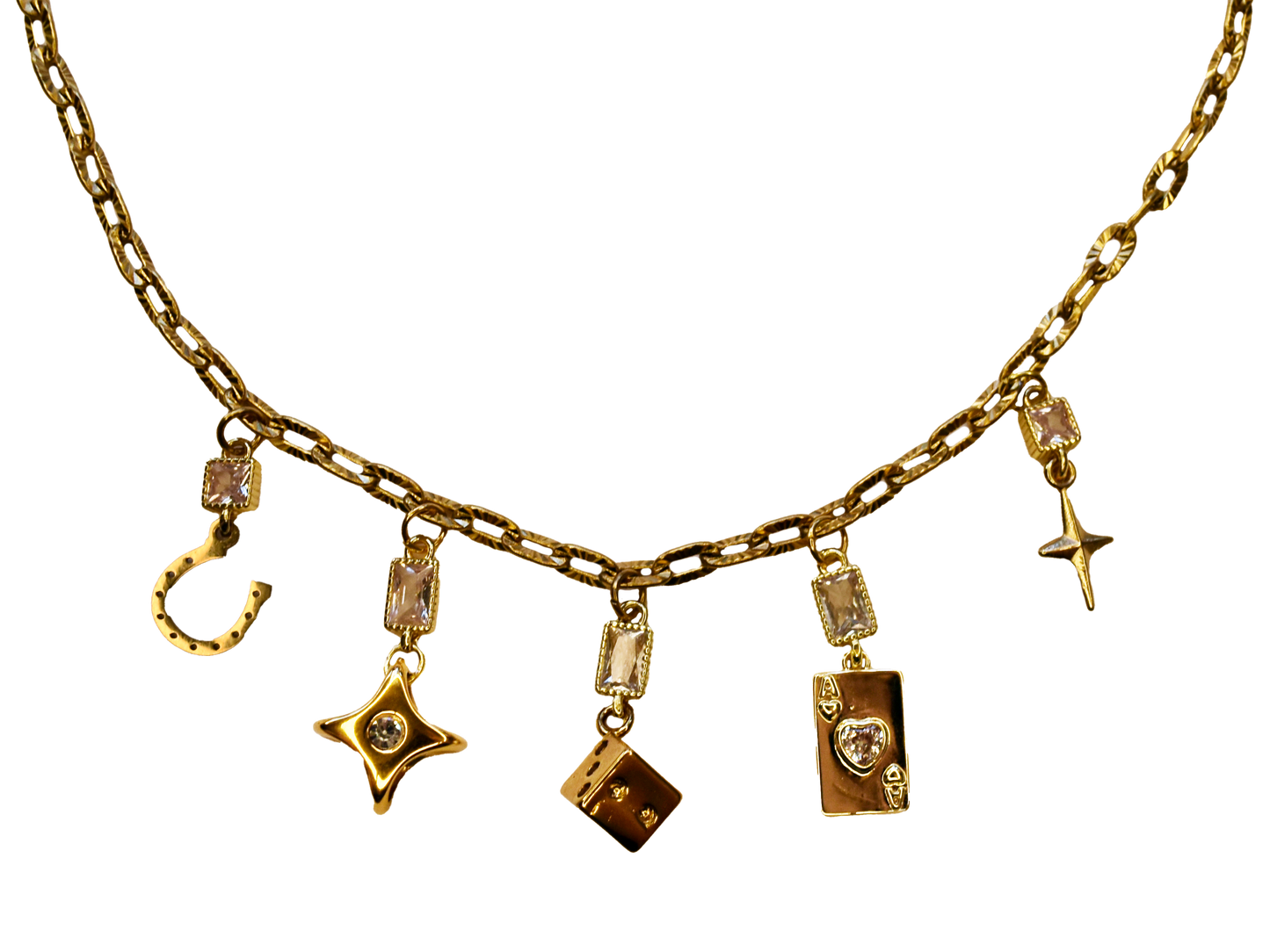 Lucky Gold Charm Necklace