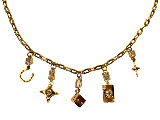 Lucky Gold Charm Necklace
