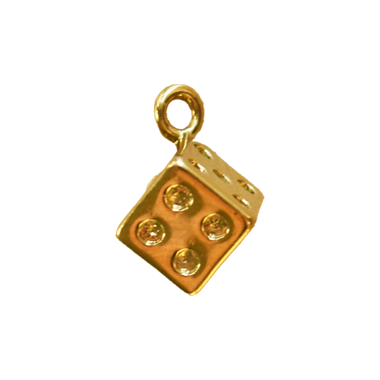 Gold Dice Charm