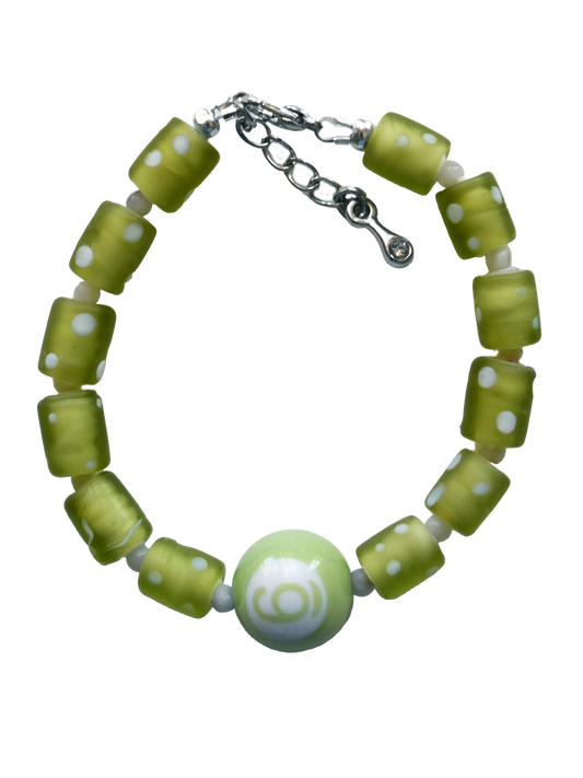 Olive Green Pool Ball Bracelet