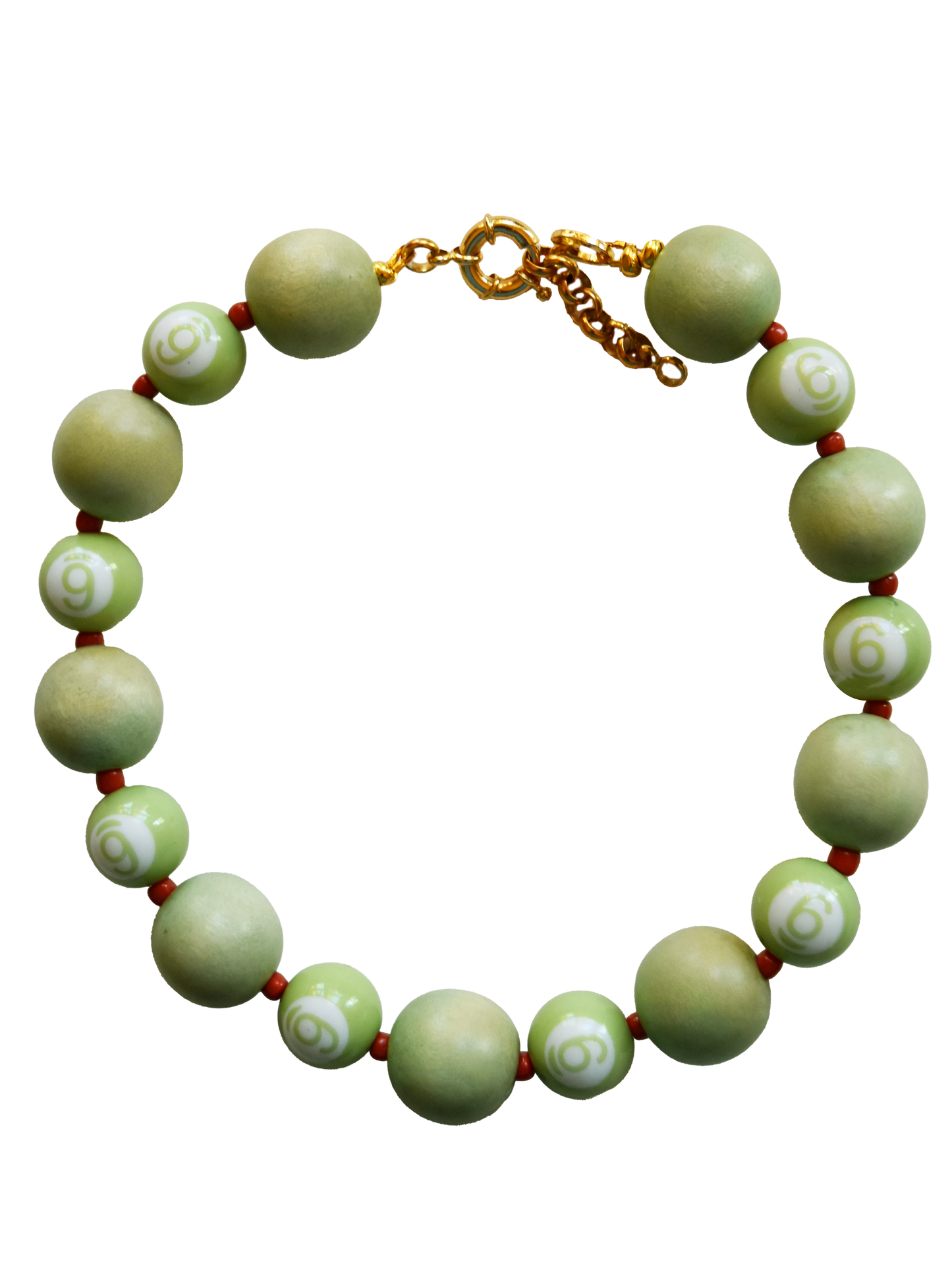 Olive Green Pool Ball Necklace