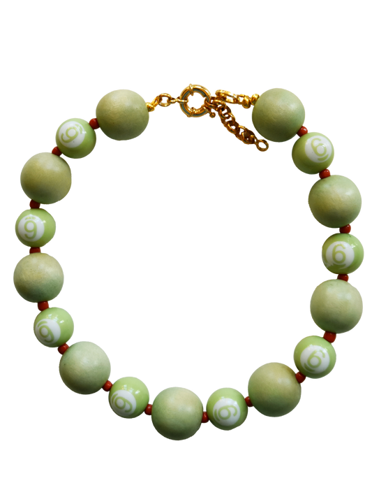 Olive Green Pool Ball Necklace