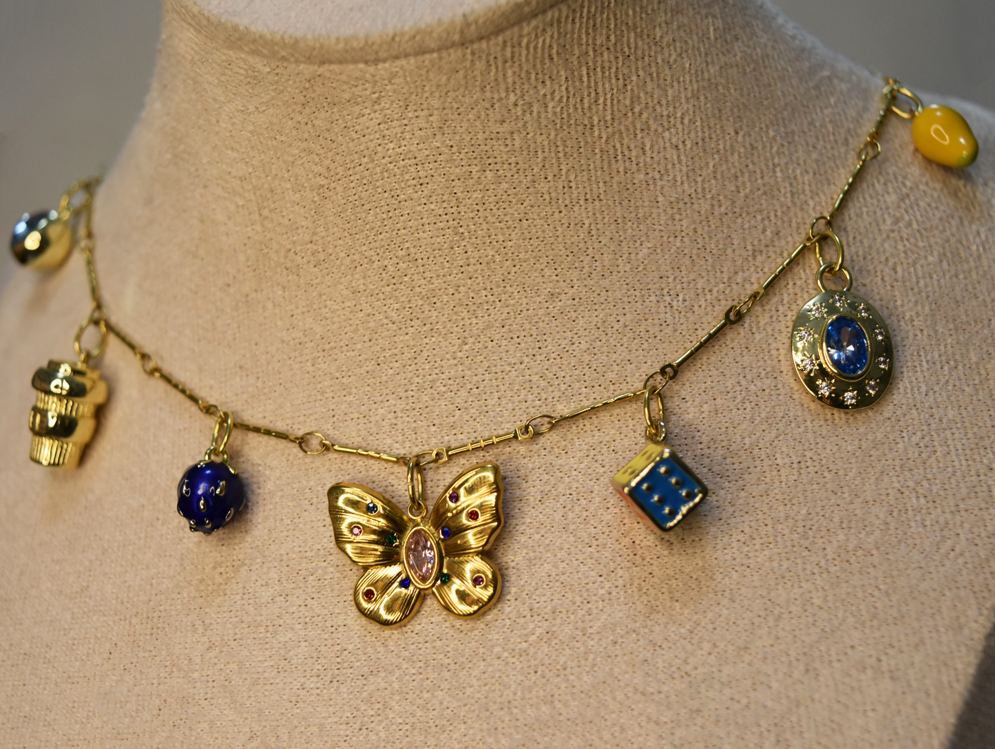 Butterfly Whimsey Charm Necklace