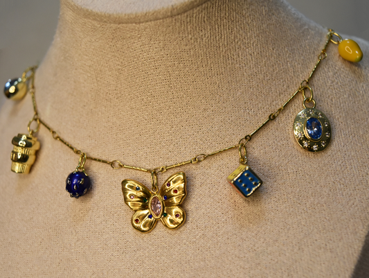 Butterfly Whimsey Charm Necklace