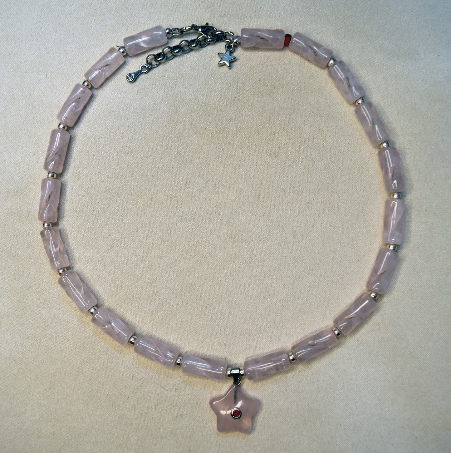 Pink Quartz Star Necklace