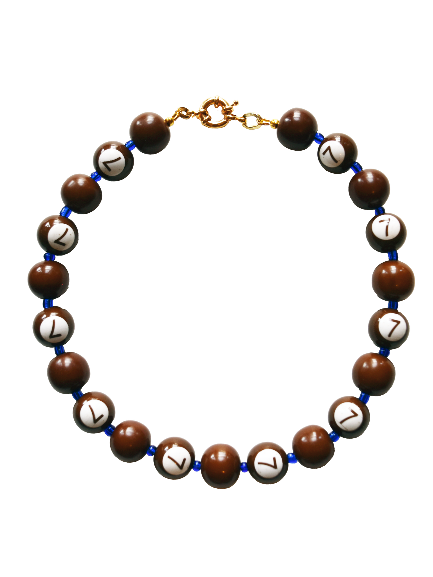 Chocolate Brown Pool Ball Necklace