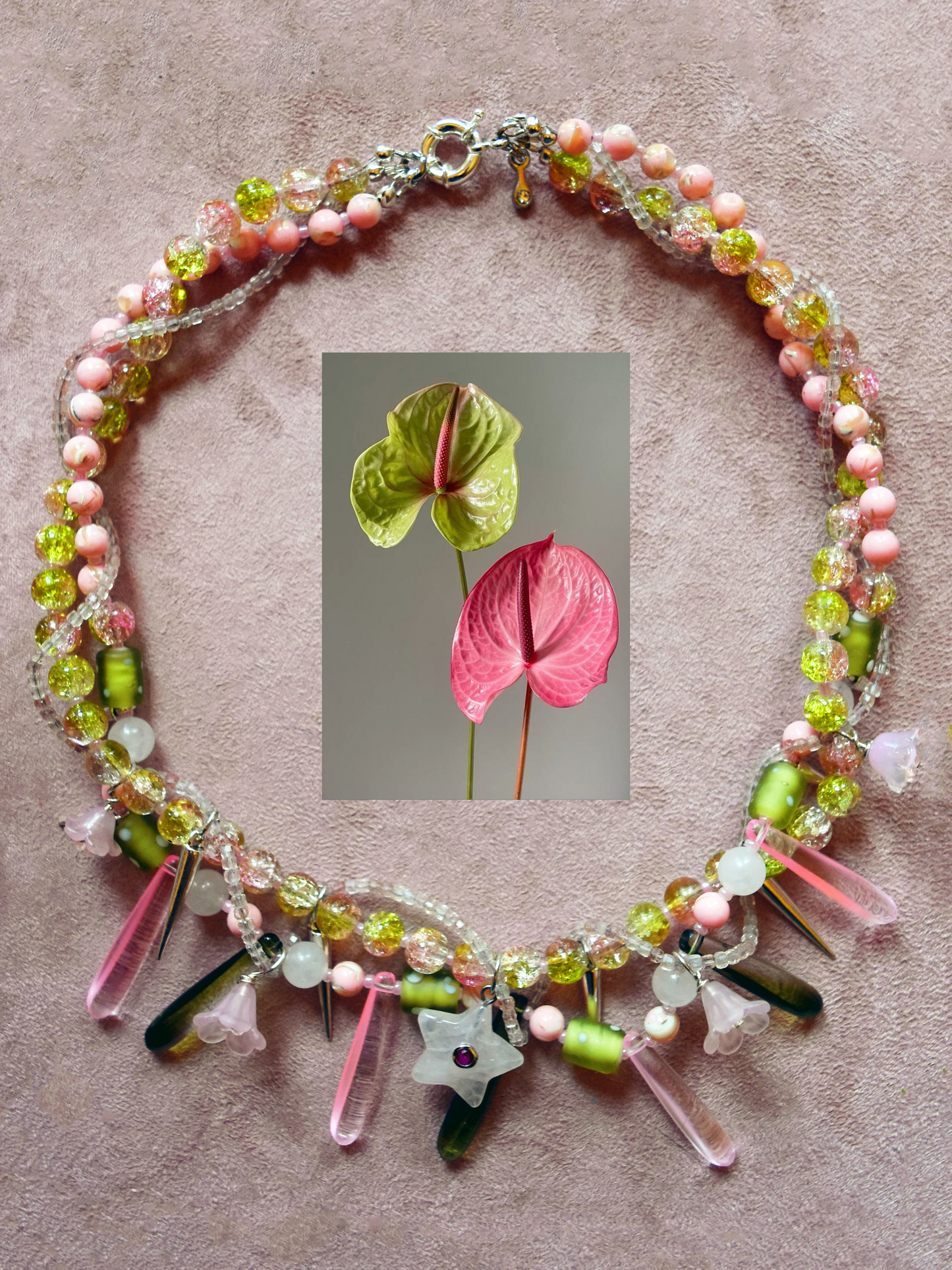 Spring Flower Inspired Necklace