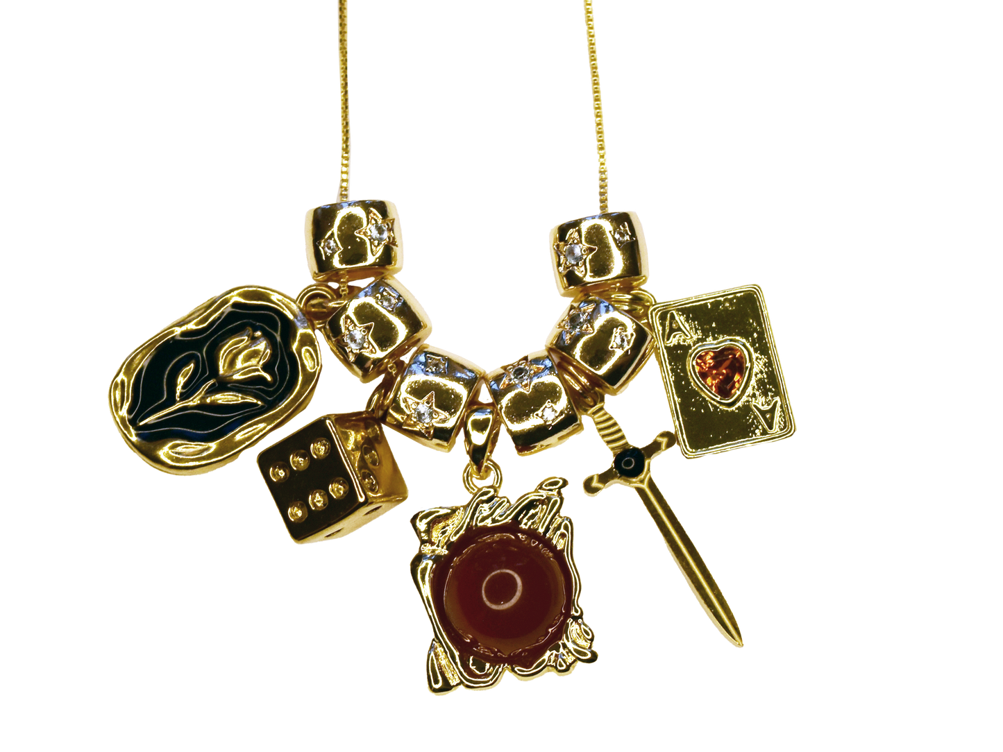 Gold Slide Charm Necklace