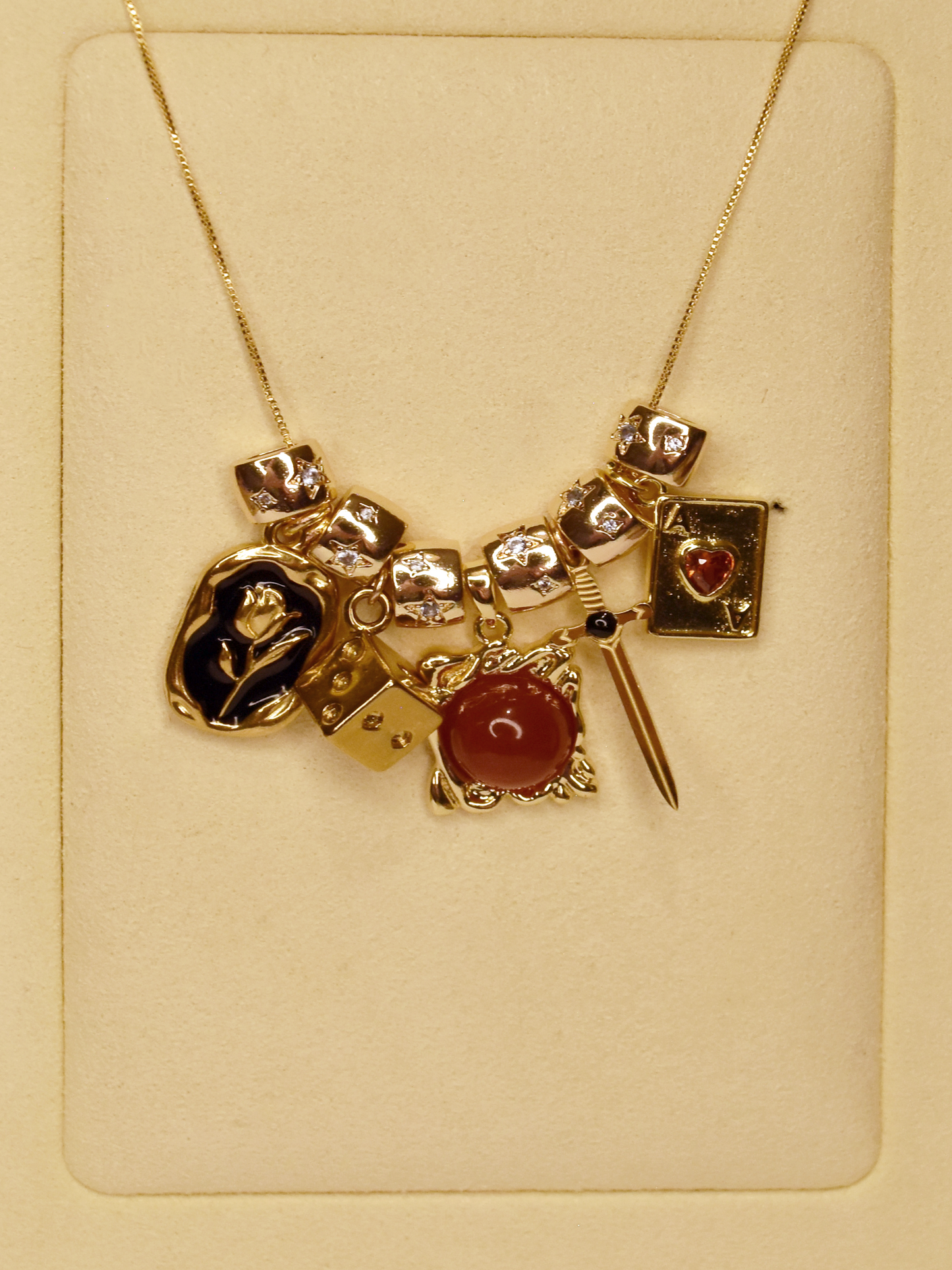 Gold Slide Charm Necklace