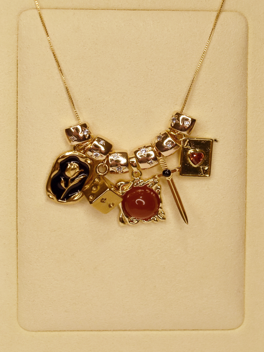 Gold Slide Charm Necklace