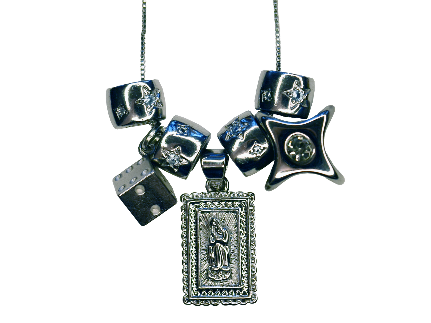 Silver Slide Charm Necklace