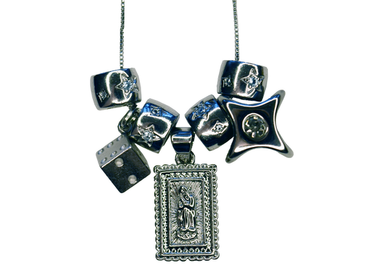 Silver Slide Charm Necklace