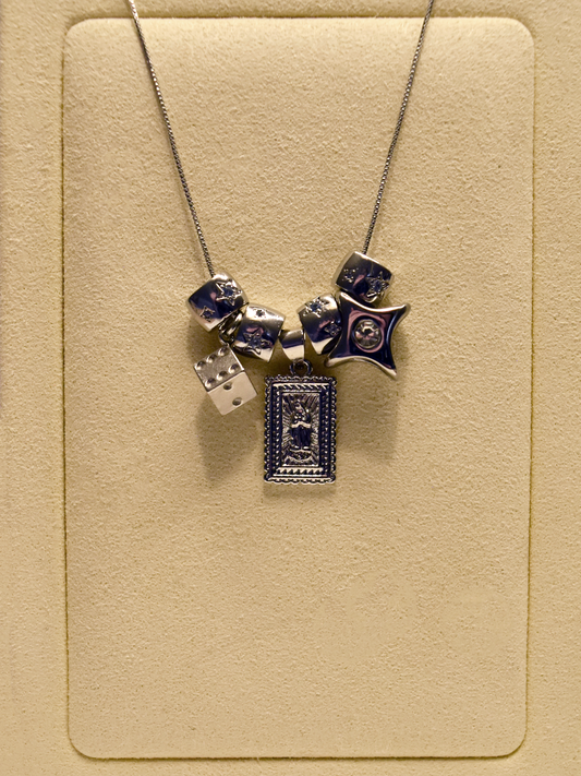 Silver Slide Charm Necklace