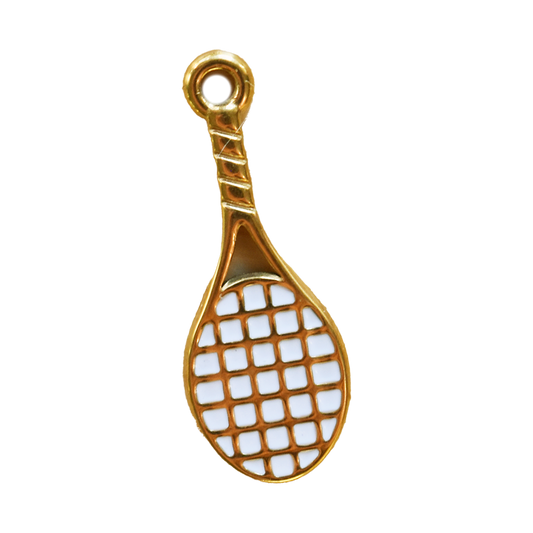 Tennis Racquets Gold Charm