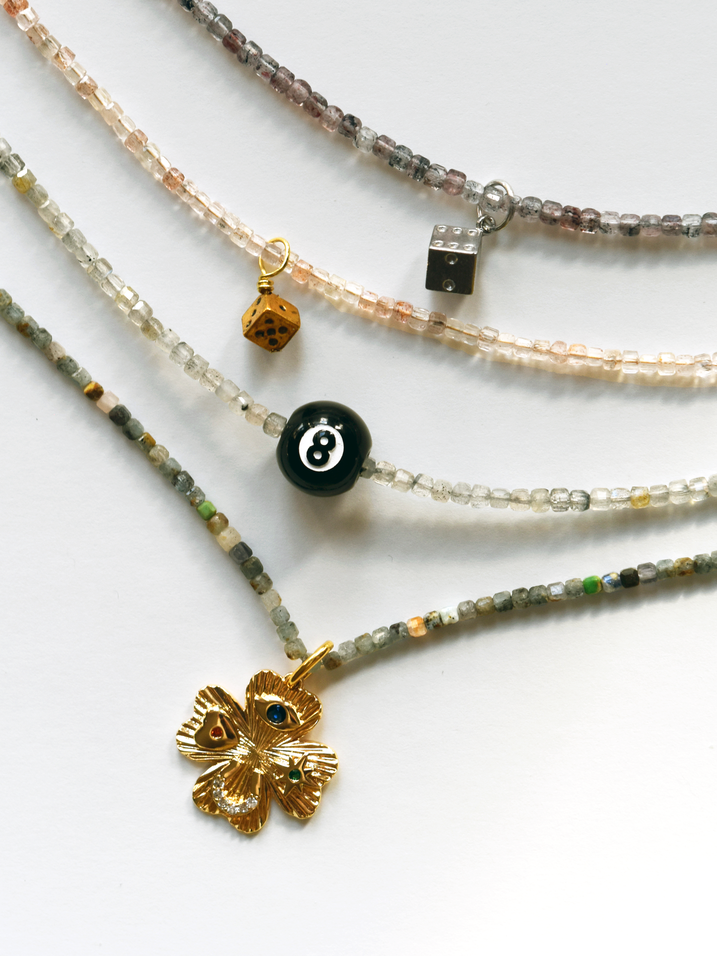 8 Ball Pool Beaded Necklace