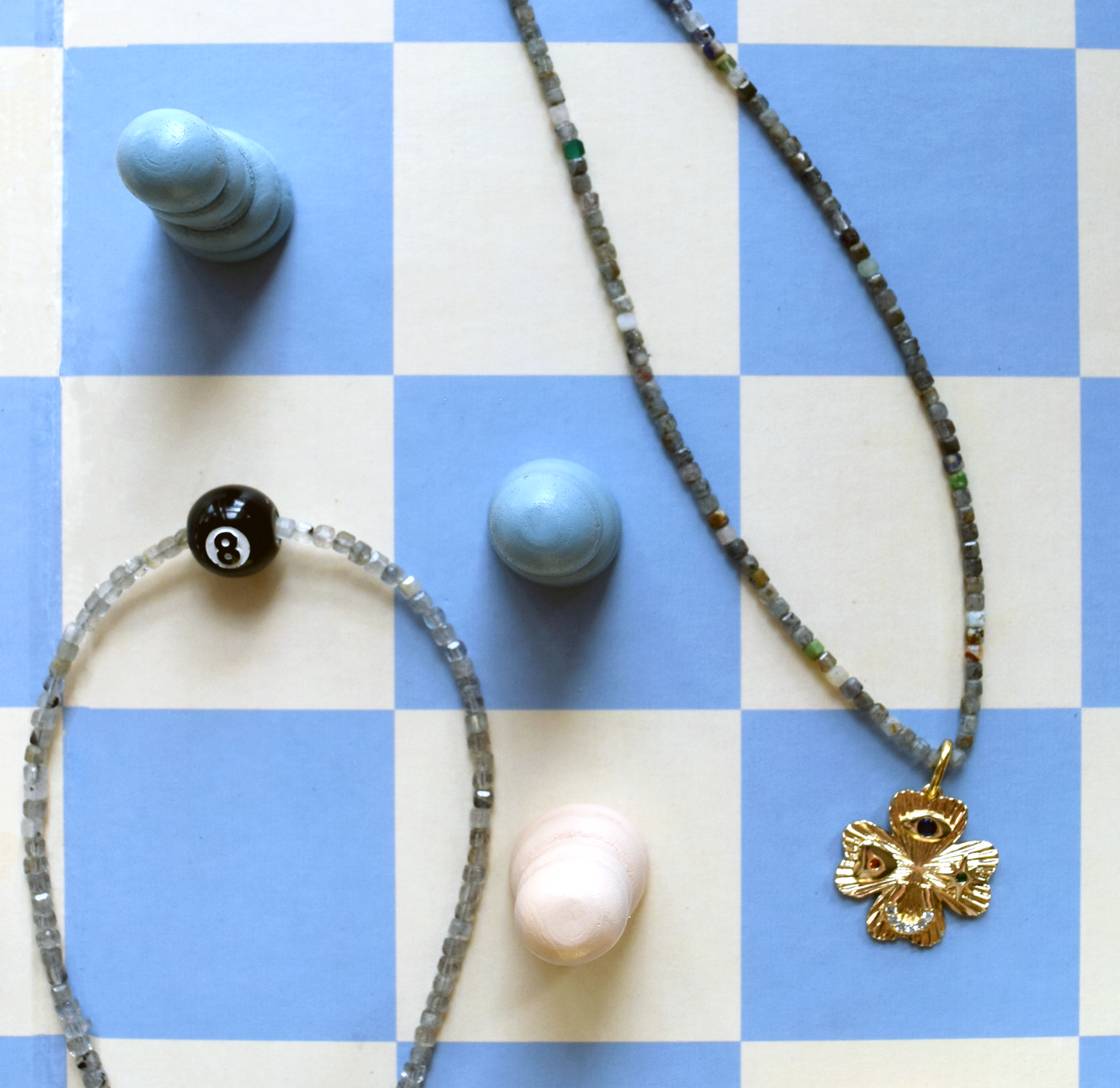 8 Ball Pool Beaded Necklace