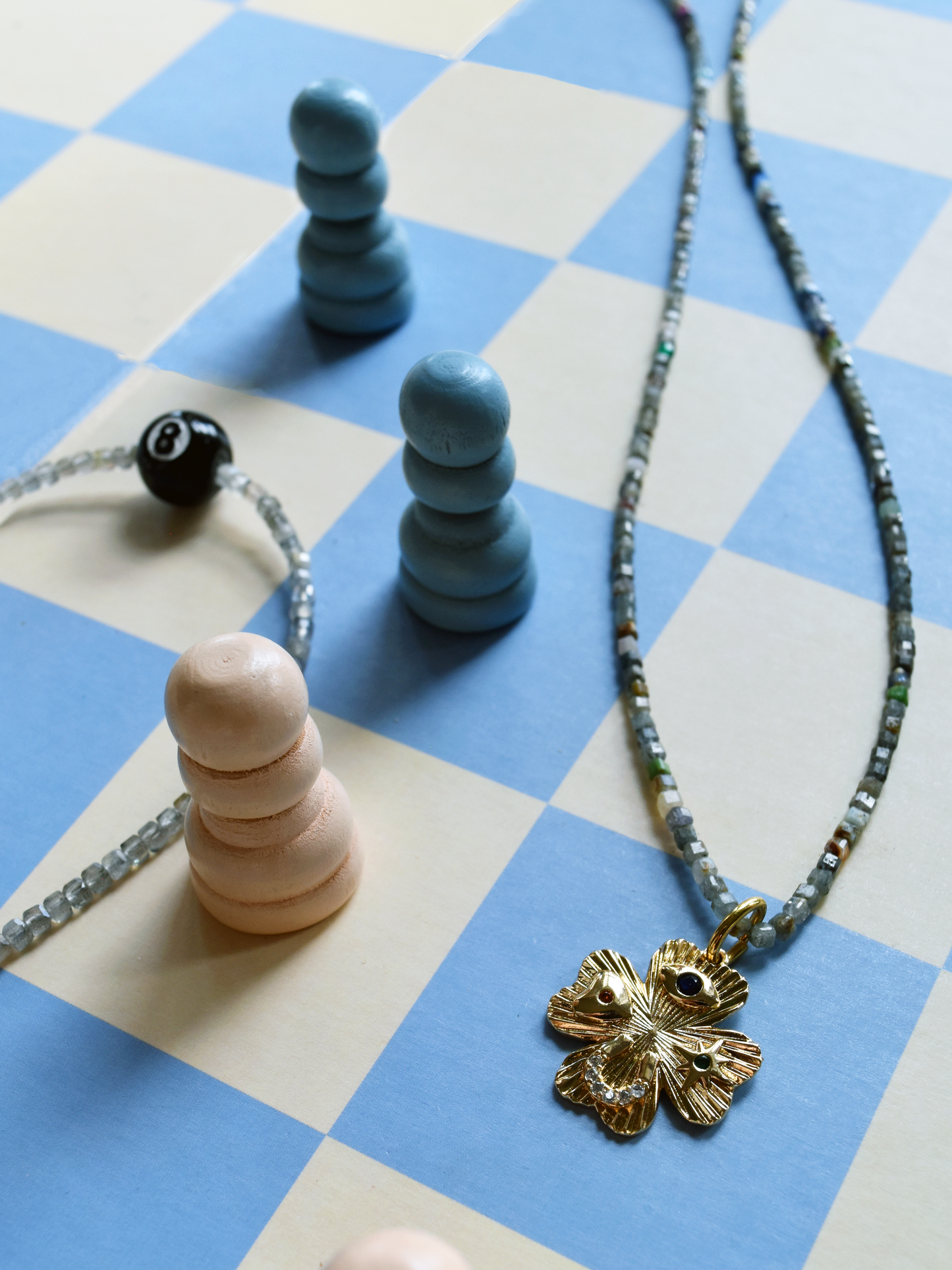 8 Ball Pool Beaded Necklace