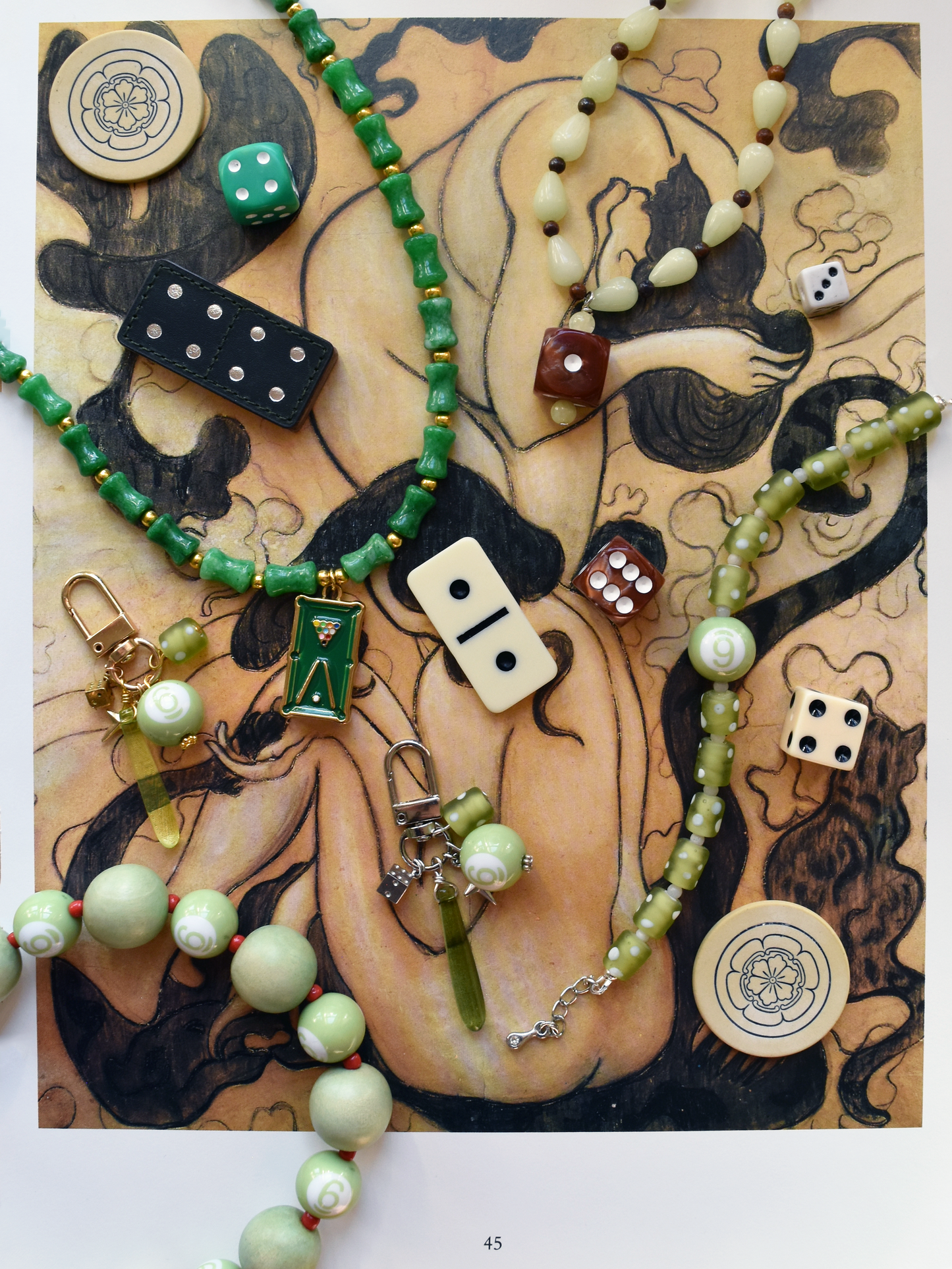 Olive Green Pool Ball Bracelet