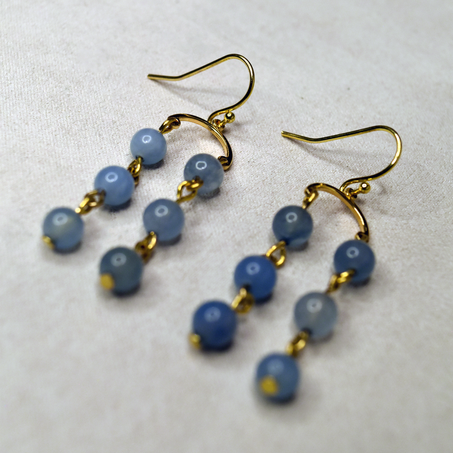 Blue Fluorite Dangle Earrings