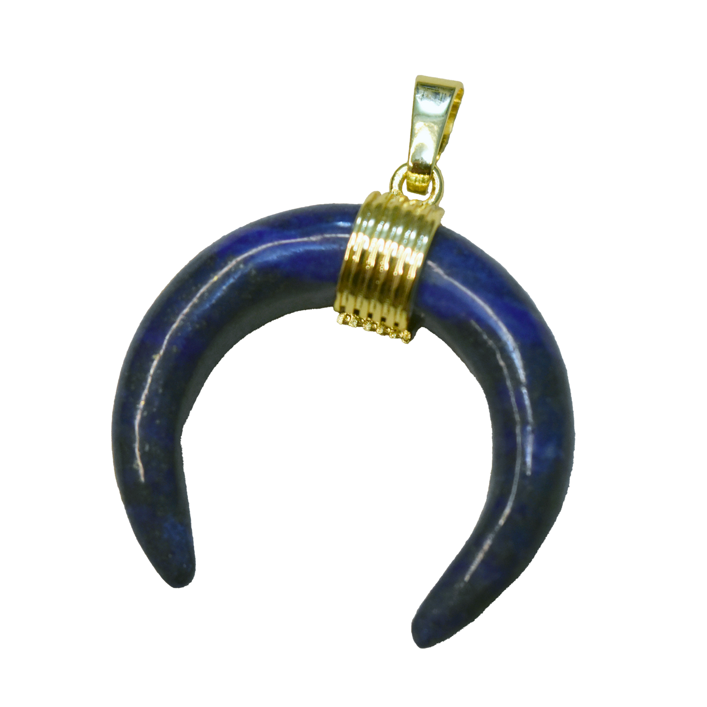 Lapis Crescent Moon Charm