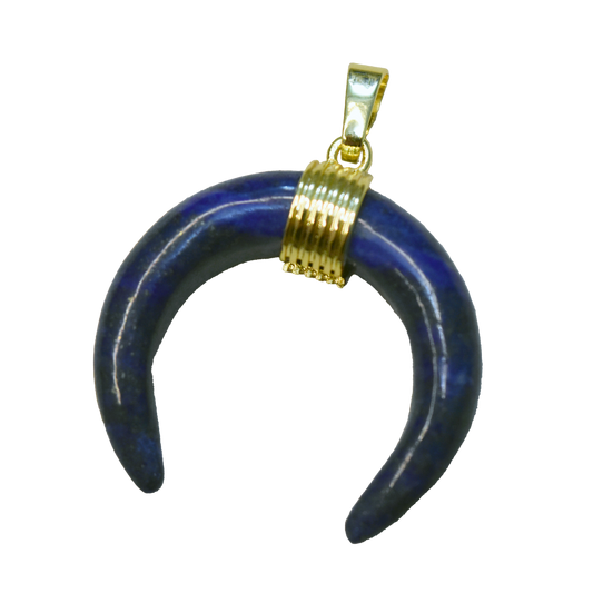 Lapis Crescent Moon Charm