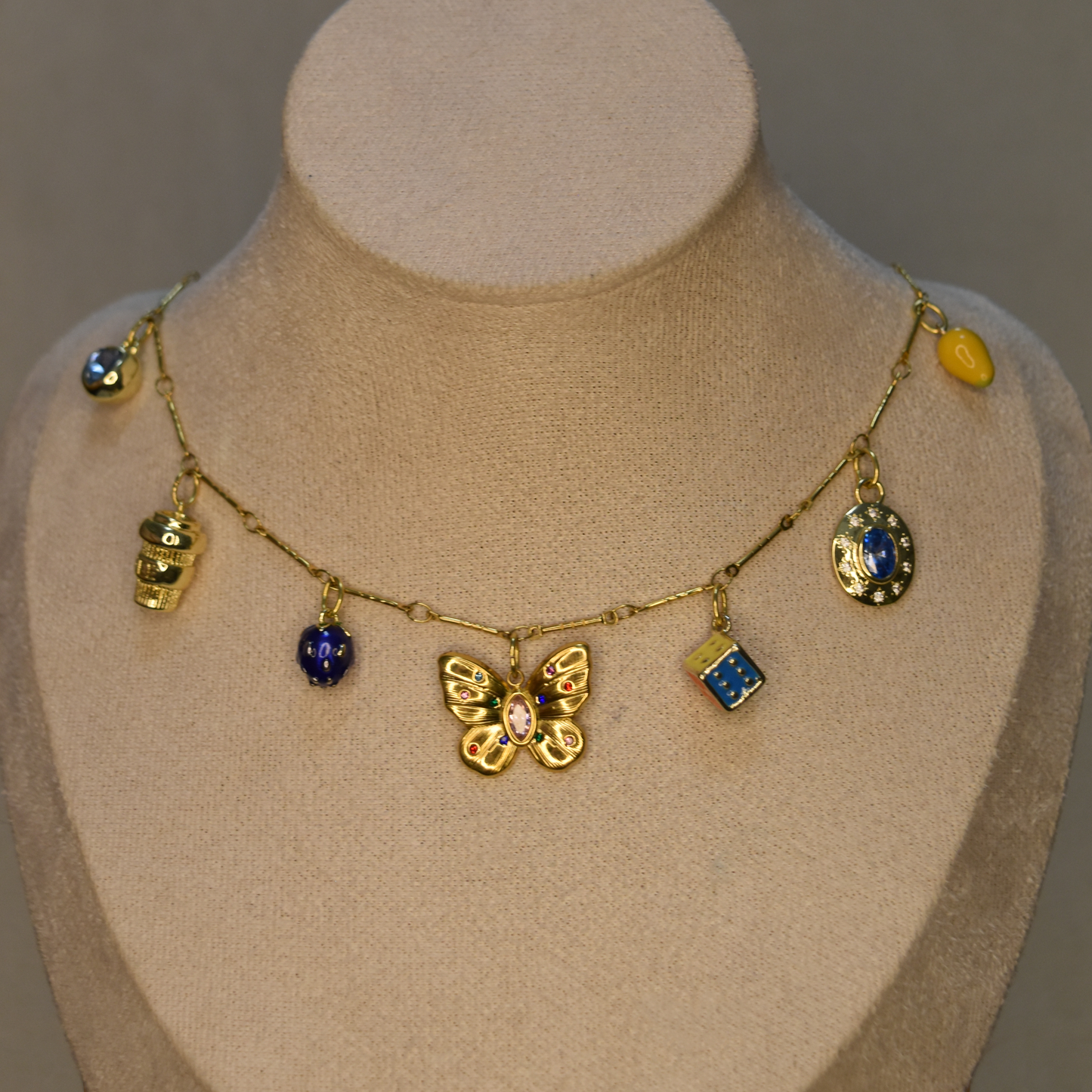 Butterfly Whimsey Charm Necklace