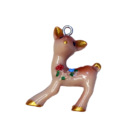 Deer Flower Charm