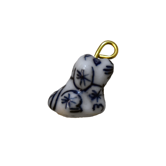 Handmade Porcelain Dog Charm