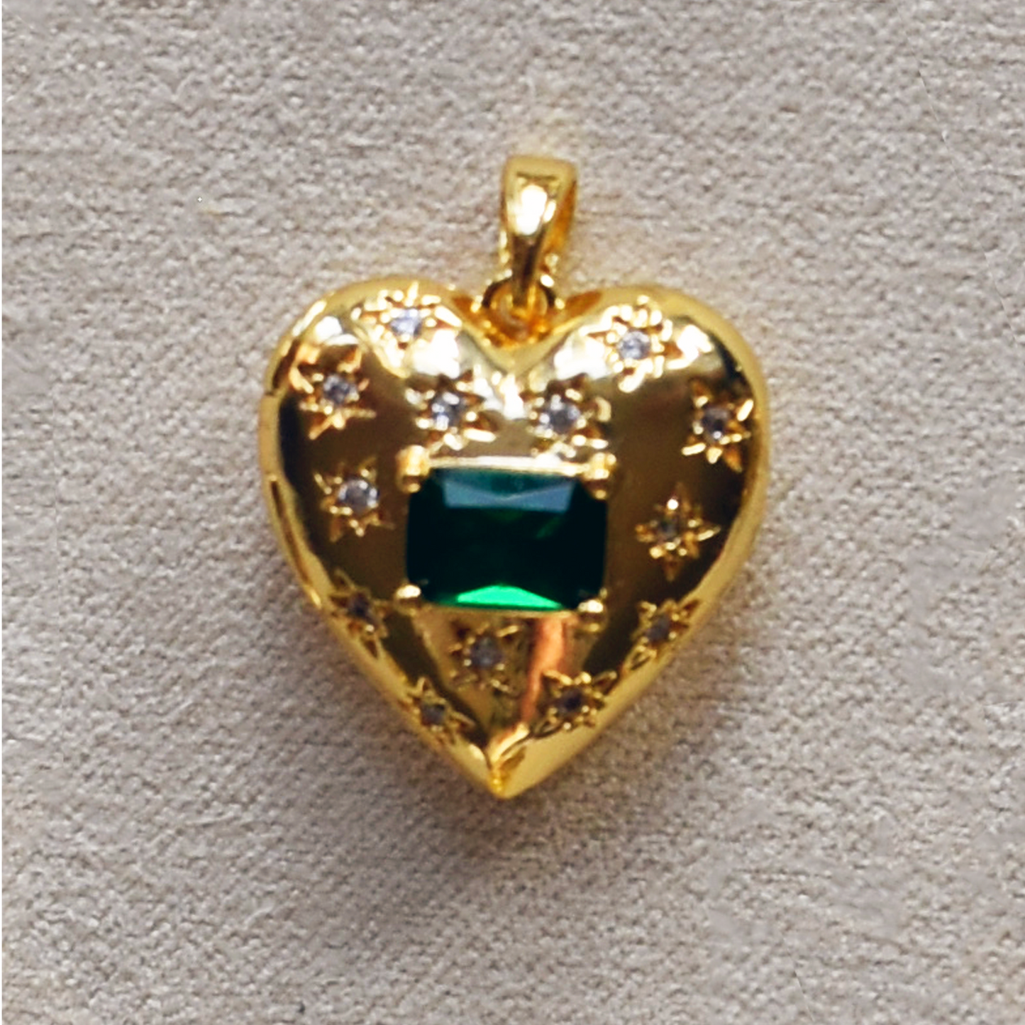 Emerald Green Heart Locket