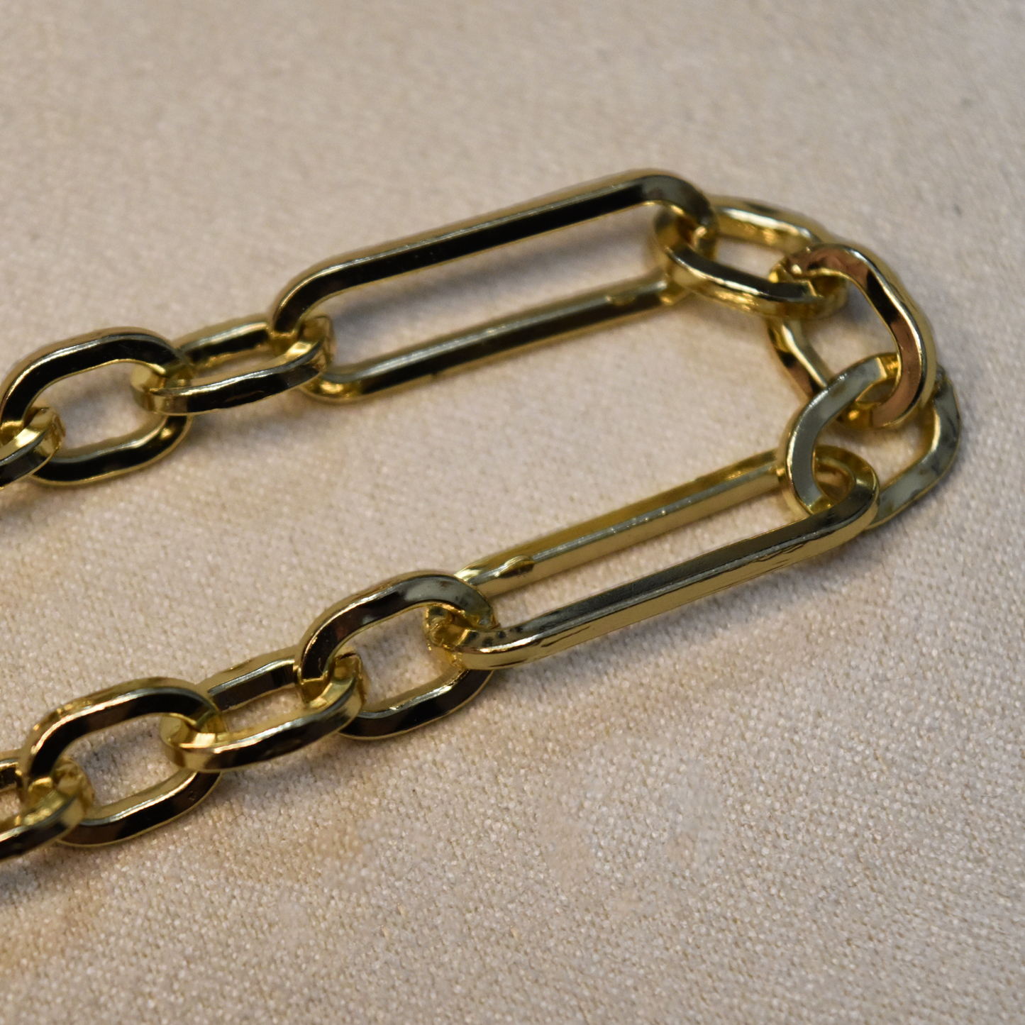 Large Paperclip Gold Chain Necklace (Blank)