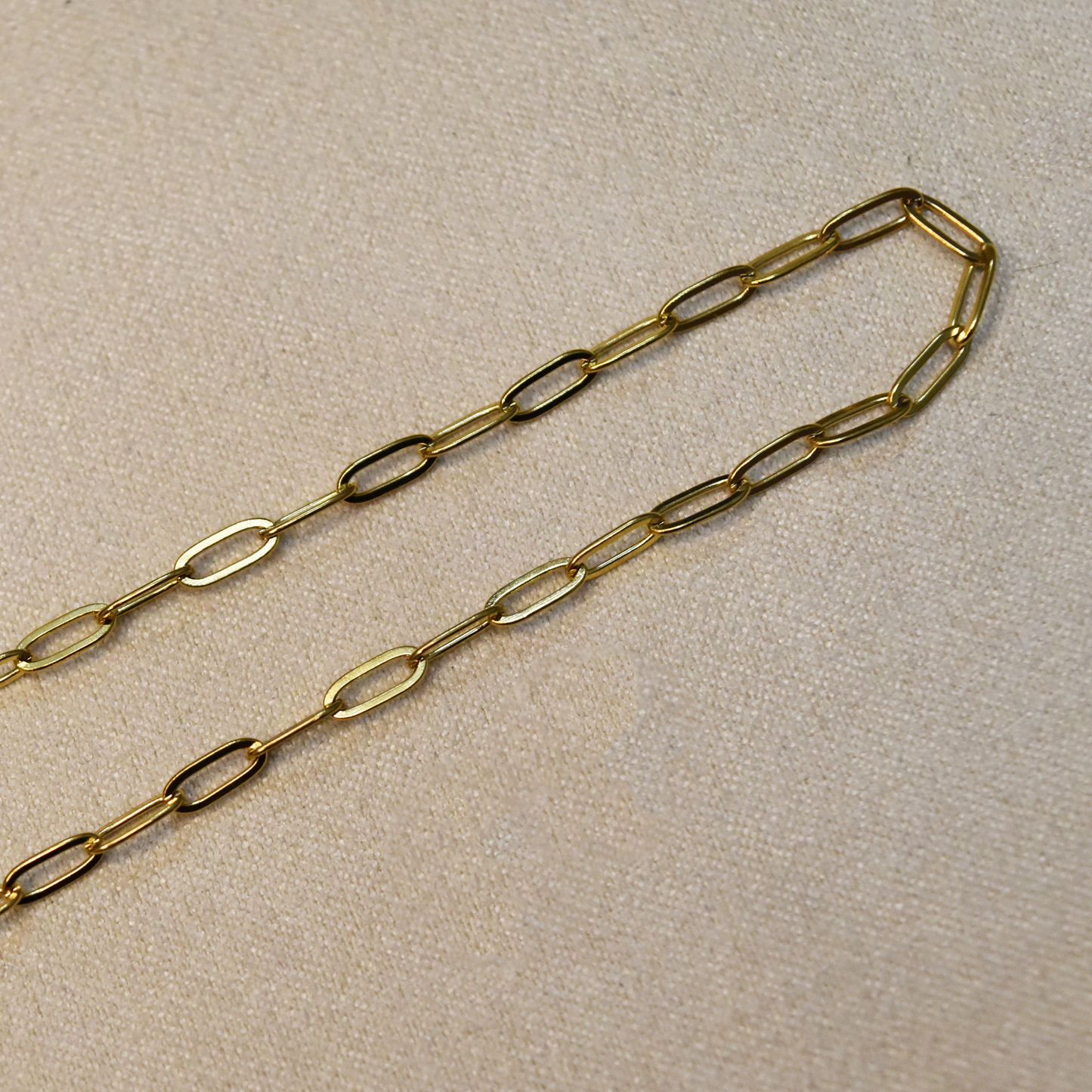 Small Paperclip Gold Chain Necklace (Blank)
