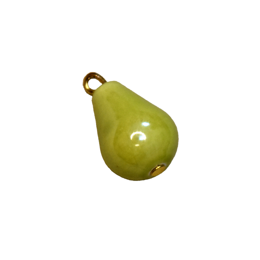 Handmade Porcelain Teardrop Charm