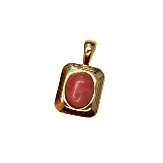 Rhodonite Rectangle Charm
