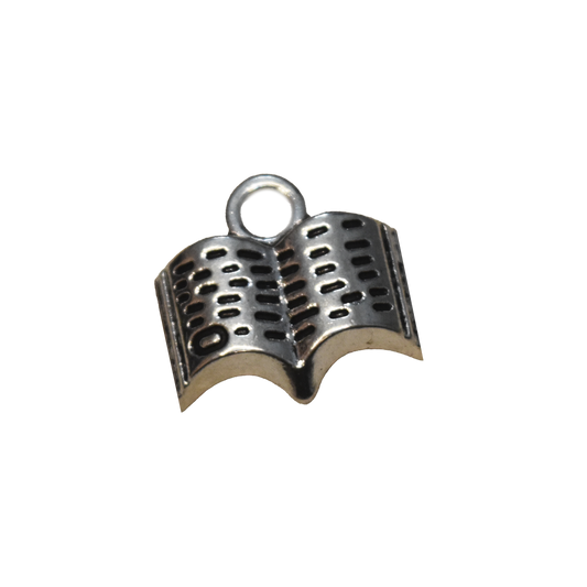 Silver Book Charm
